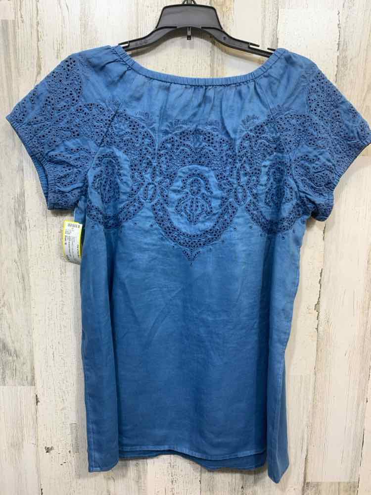 PRE-OWNED J JILL/SHORT-SLEEVE EYELET TOP