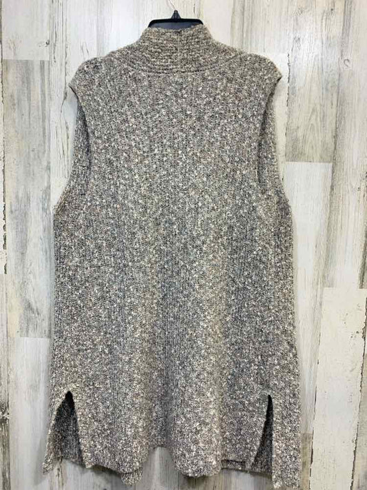 KENSIE Tops Size XL GRY/TAN SLEEVELESS Cardigan