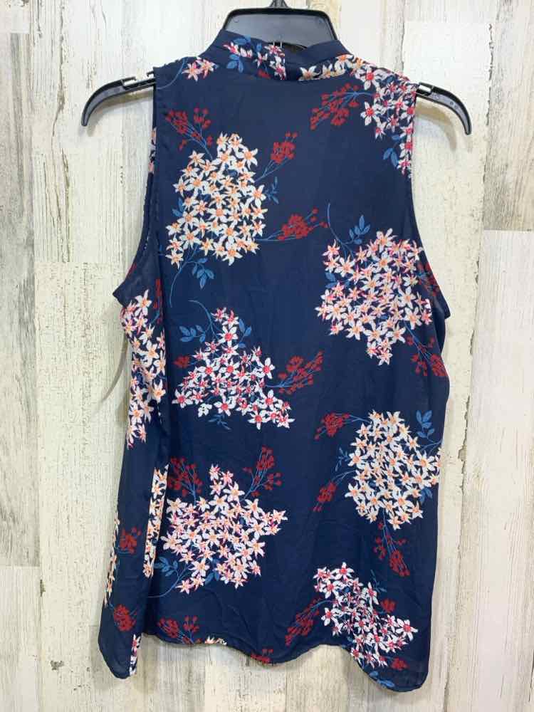 PRE-OWNED VIOLET & CLAIRE Tops Size L BLU/RED/WHT Floral TANK TOP Tank Top/V NEC