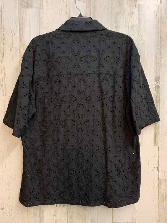 NWT INC Tops Size L BLK SHORT SLEEVES TOP