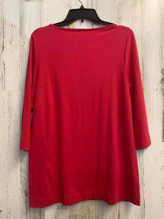 CHICOS Tops Size 1 MAGENTA 3/4 LENGTH TOP