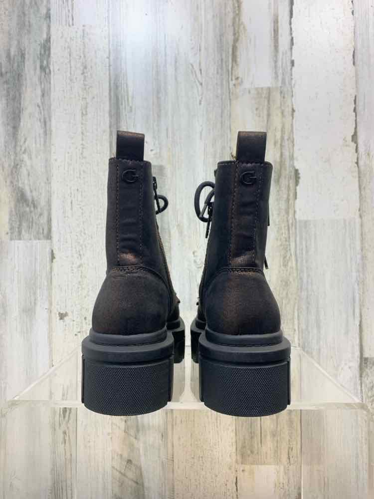 NWT GUESS SHOES Shoe Size 5 BRONZE Shoes/TIE BOOTS BIG HEEL