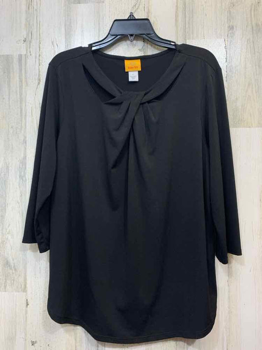 RUBY RD Tops Size L Black 3/4 LENGTH TOP