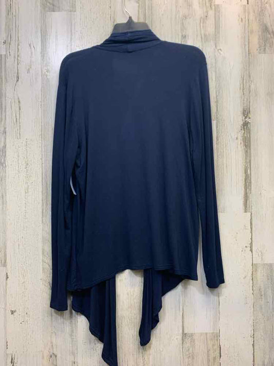 PRE-OWNED ELLEN TRACY Tops Size L Navy LONG SLEEVE DRESS Cardigan