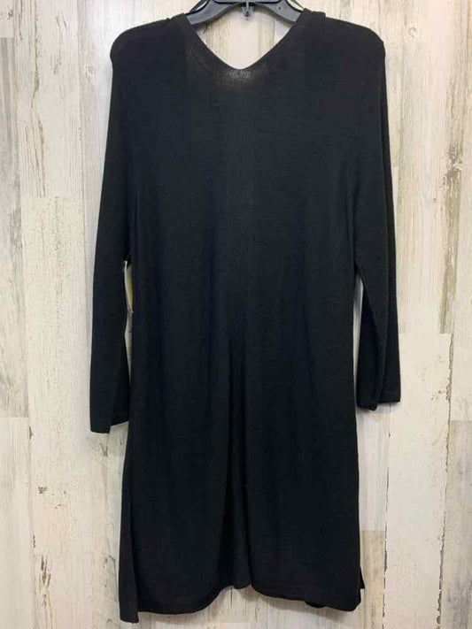 PRE-OWNED TALBOTS Tops Size L Black Solid CARDIGAN Cardigan/OPEN FRONT BLACK CAR