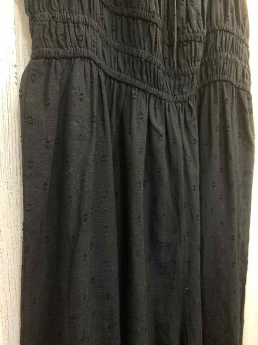 NWT Size 1X AND NOW THIS PLUS SIZES Black SWISS DOT SLEEVELESS/RUFFLE STR JUMPER