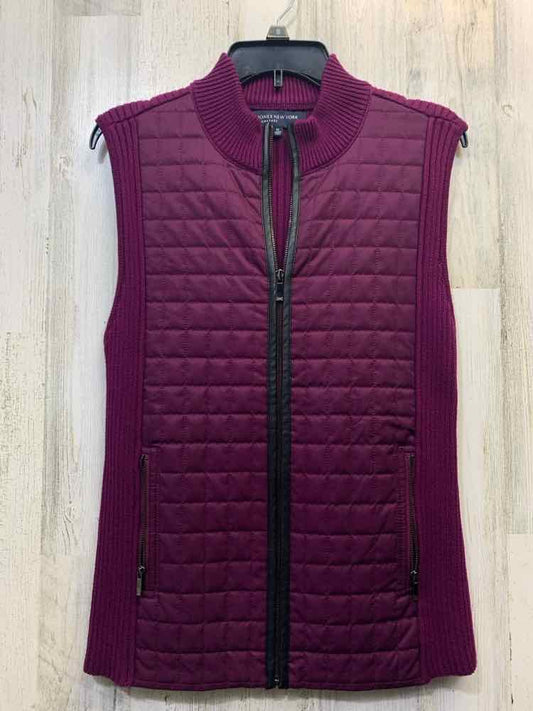 JONES NEW YORK JACKETS / COATS Size M Purple QUILTED Vest
