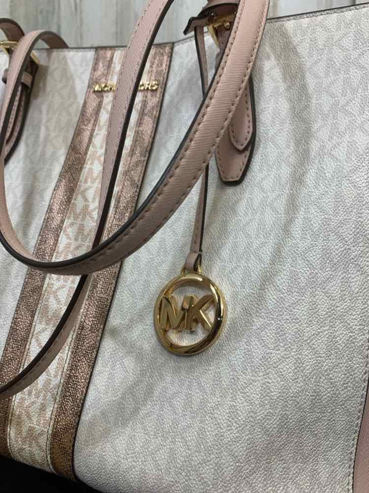 PRE-OWNED MICHAEL KORS BLUSH/WHITE/ROSE GOLD Handbag/BLUSH PINK/WHITE/ROSE GOLD