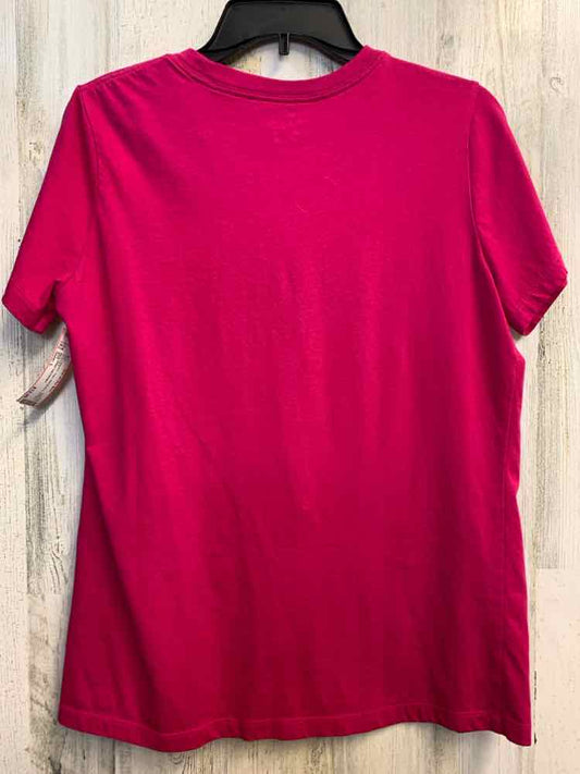 PRE-OWNED NIKE Tops Size L MAGENTA SHORT SLEEVES TOP