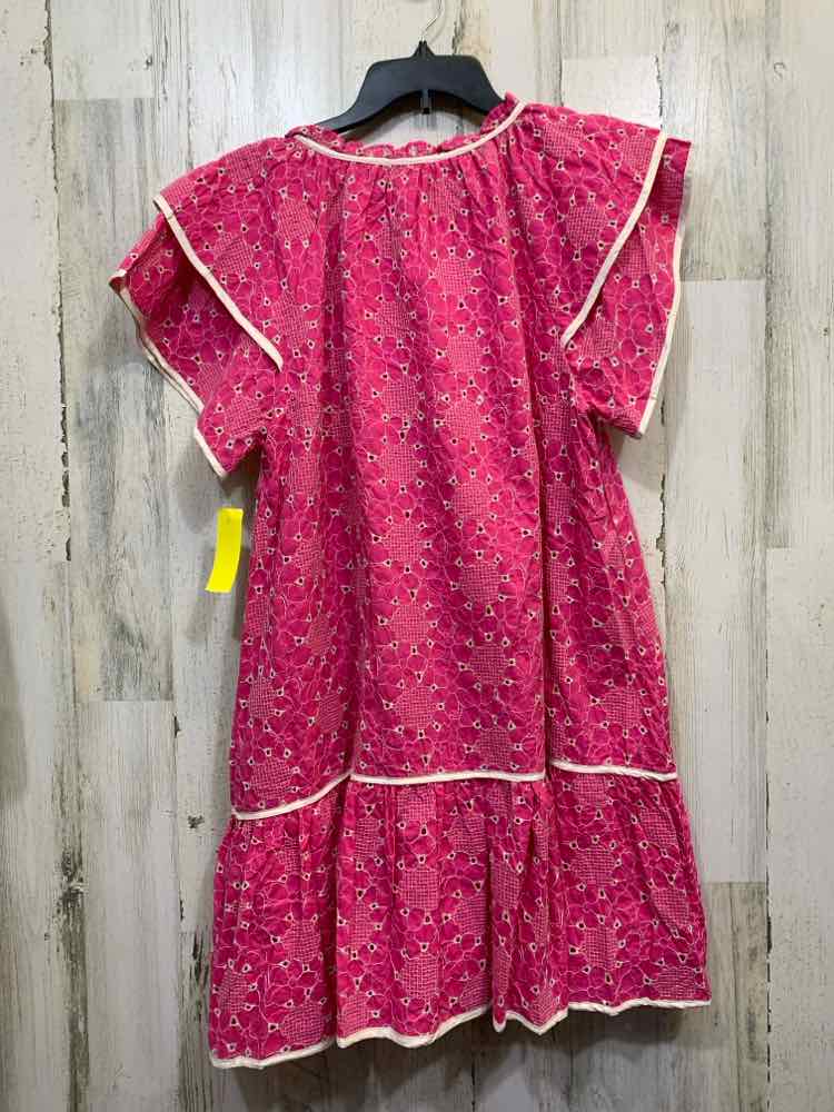NWT UMGEE Dresses and Skirts Size M PNK/WHT Eyelet RUFFLE SLEEVE Dress