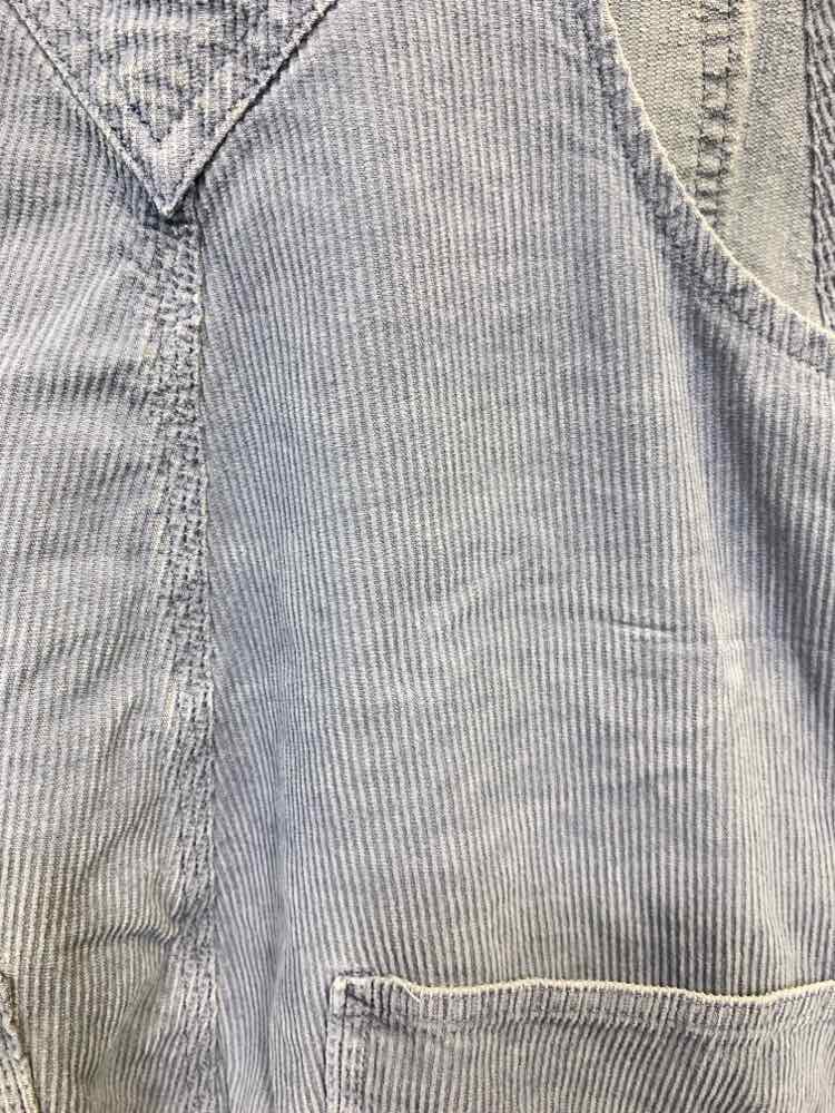 PRE-OWNED Size XS OUTERKNOWN BOTTOMS LIGHT BLUE Corduroy Solid OVERALLS Overalls