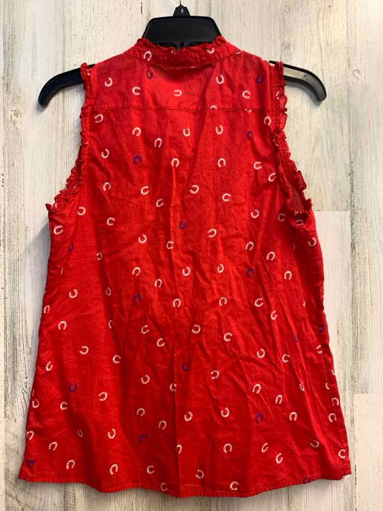 PRE-OWNED OLD NAVY Tops Size M Red HORSE SHOE SLEEVELESS TOP