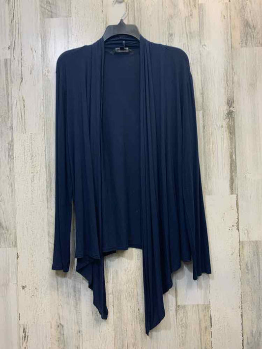 PRE-OWNED ELLEN TRACY Tops Size L Navy LONG SLEEVE DRESS Cardigan