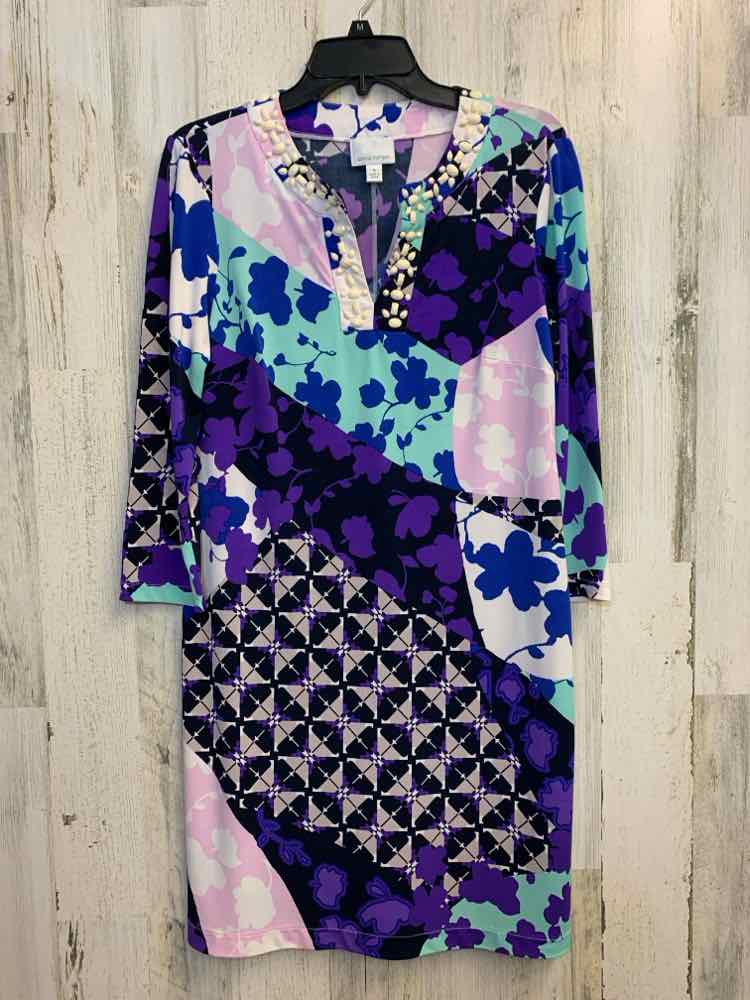 DONNA MORGAN Dresses and Skirts Size 6 PUR/BLU/MINT/BLK Patchwork Dress