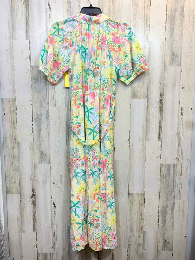 NWT ROLLER RABBIT Dresses and Skirts Size M WHITE/GREEN/YELLOW/RED Floral Dress