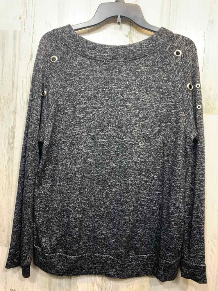 PRE-OWNED NOTATIONS Tops Size L Charcoal Sweater/CHARCOAL COLOR LONG SLEEVE SWEA