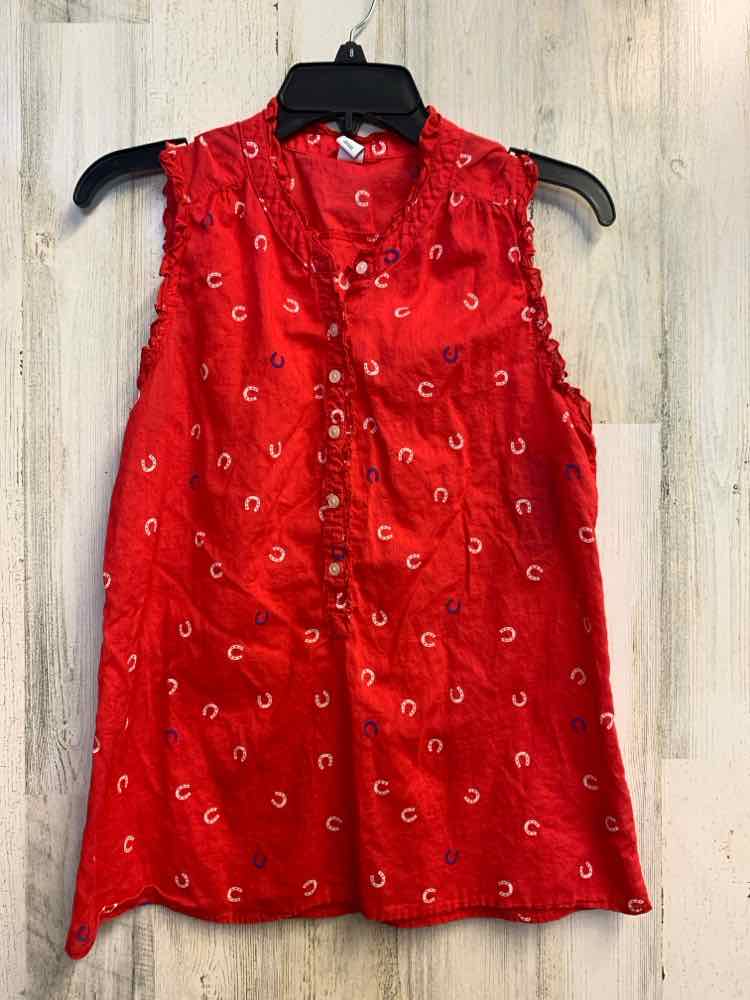 PRE-OWNED OLD NAVY Tops Size M Red HORSE SHOE SLEEVELESS TOP