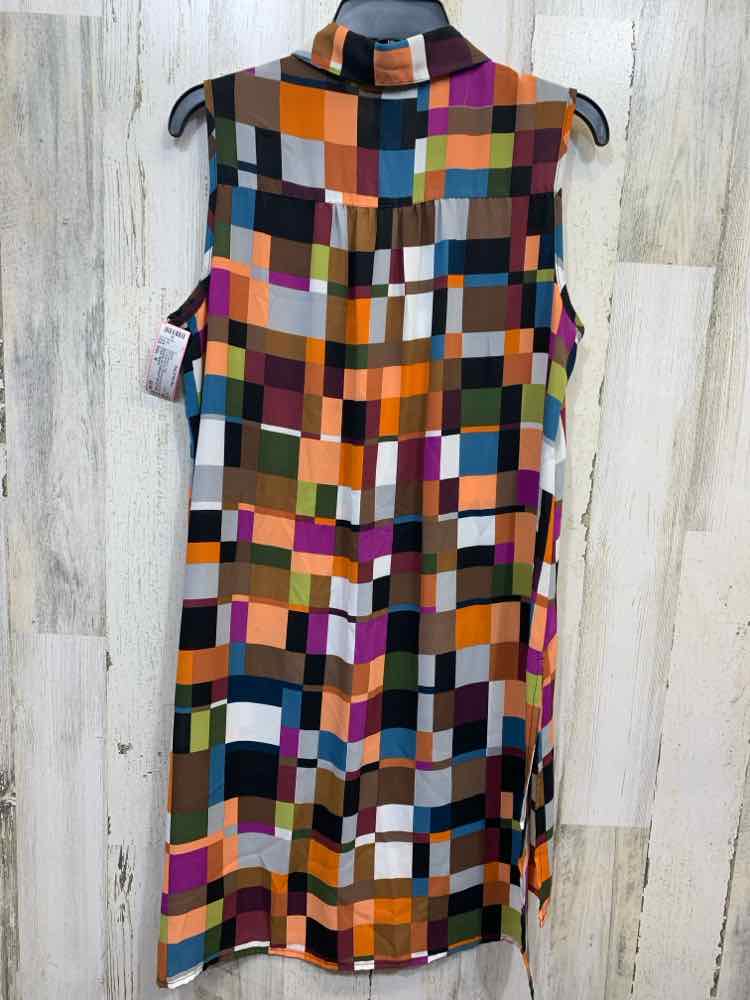 PRE-OWNED INVESTMENTS Tops Size M BLCK/BRWN/OLIVE/ORNGE/WHT/BLUE Chiffon Blouse