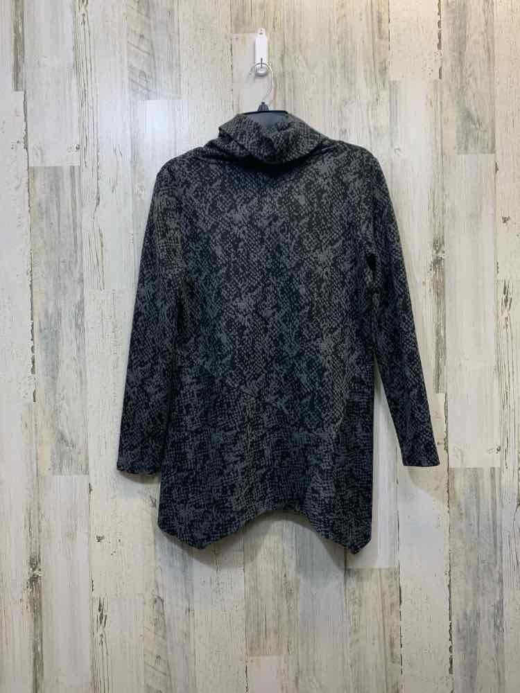 PRE-OWNED PHILOSOPHY Tops Size S Charcoal SNAKE PRINT HIGH NECK TOP/CHARCOAL SNA