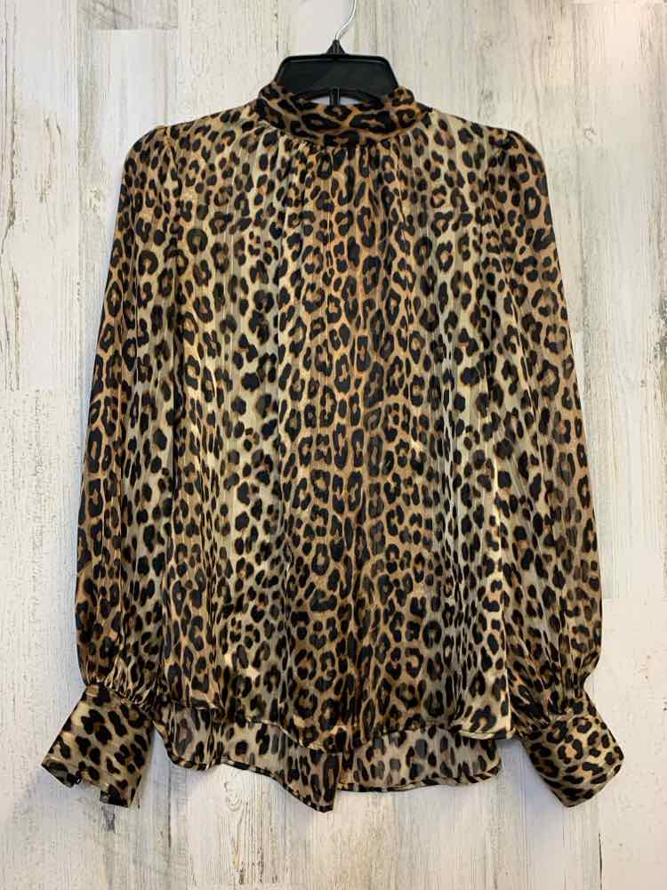 H&M Tops Size S BRN/BLK LEOPARD LONG SLEEVES TOP