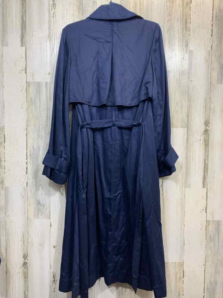 NWT ON 34TH Size S JACKETS / COATS Navy LONG SLEEVES FLAP TRENCH COAT