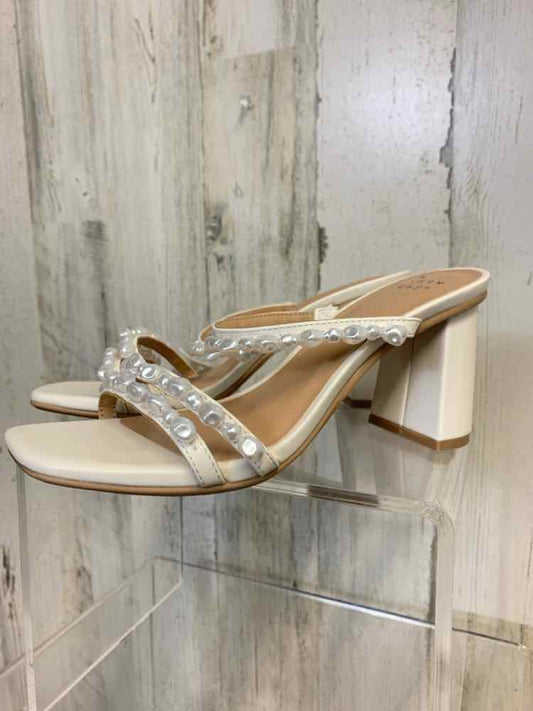 NWT A NEW DAY SHOES Shoe Size 6.5 White Pearl BLOCK HEEL Shoes/WHITE W/ PEARL LI