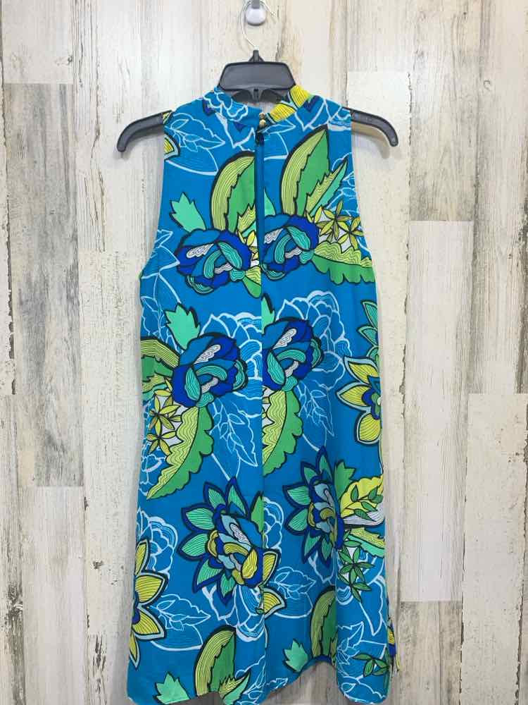 PRE-OWNED KAARI Dresses and Skirts Size M BLU/GRN/AQA/YEL/WHT/ Floral Dress/MOCK