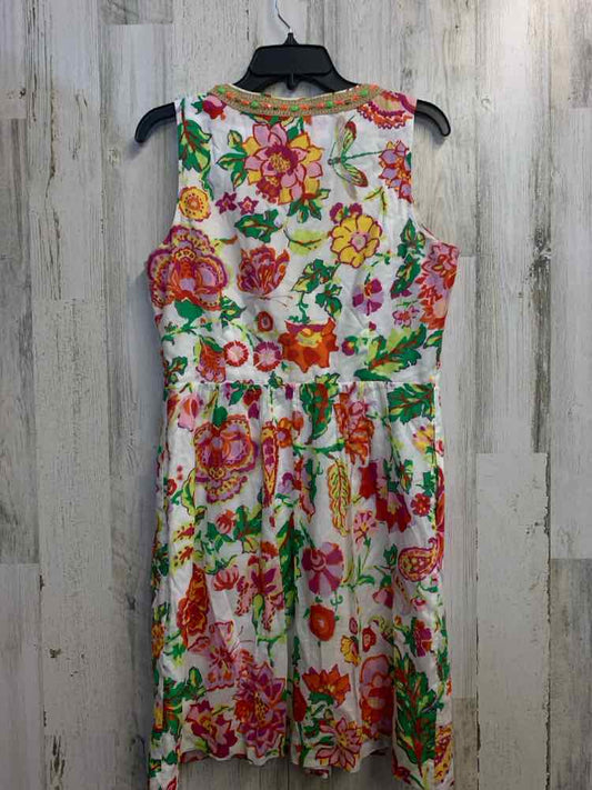 PRE-OWNED VINEYARD VINES Dresses and Skirts Size 8 HT PINK/WHT/ GRN Floral Dress