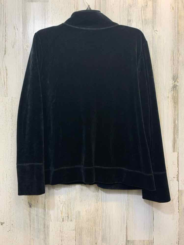 NWT TALBOTS Tops Size XL Black Velour JACKET Jacket