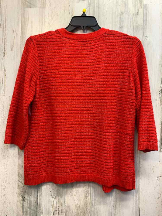 ALFRED DUNNER Tops Size PXL Red 3/4 LENGTH Cardigan
