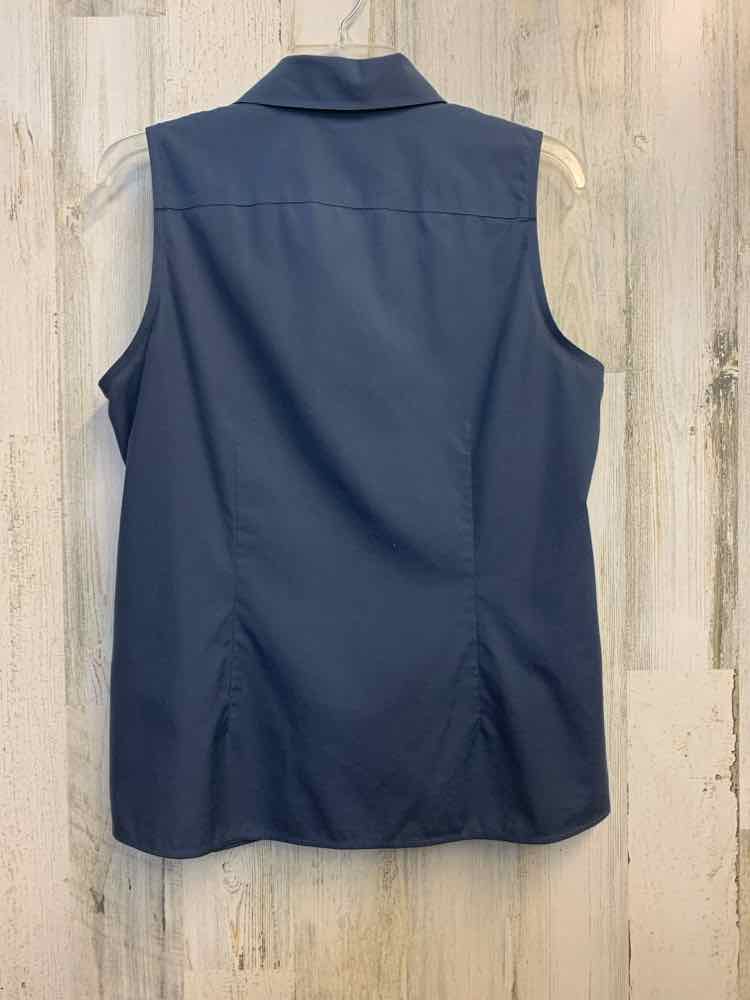 PRE-OWNED COLDWATER CREEK Tops Size M BLUE GRAY Solid SLEEVELESS TOP/BLUE GRAY B