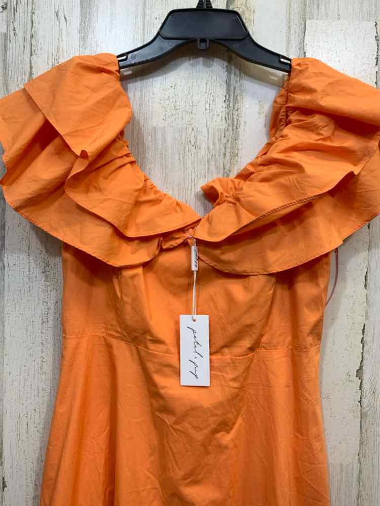 NWT PETAL & PUP Dresses and Skirts Size L NEON ORANGE Solid Dress