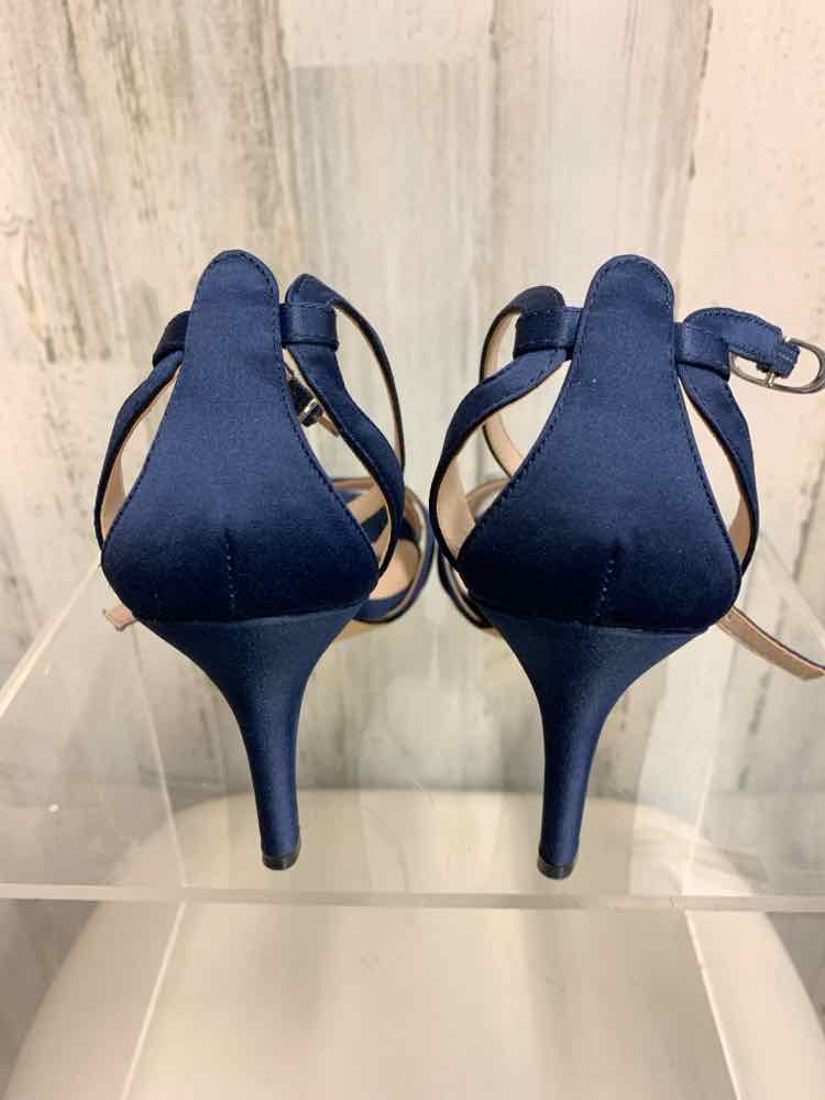 NWT NINA SHOES Shoe Size 8.5 Navy SATIN STILETTO Shoes