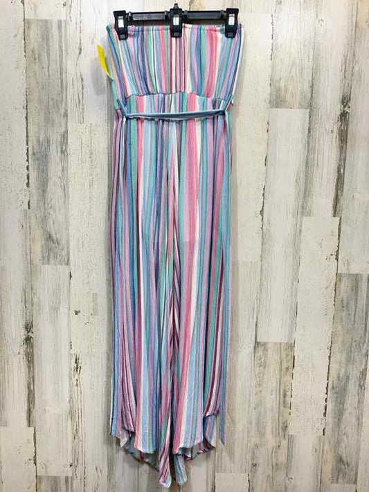 NWT Size M SHE + SKY Tops Multi-Color VERTICAL STRIPES JUMPER Jumper/STRAPLESS F