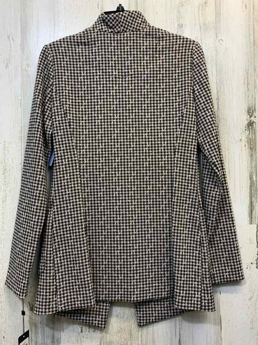 NWT TOMMY HILFIGER Tops Size 2 BLK/TAN/WHT SQUARE LONG SLEEVES Blazer
