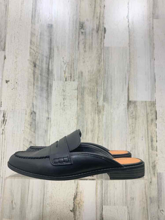 PRE-OWNED LUCKY BRAND SHOES Shoe Size 8 Black MULES Shoes/BLACK LOAFER MULES