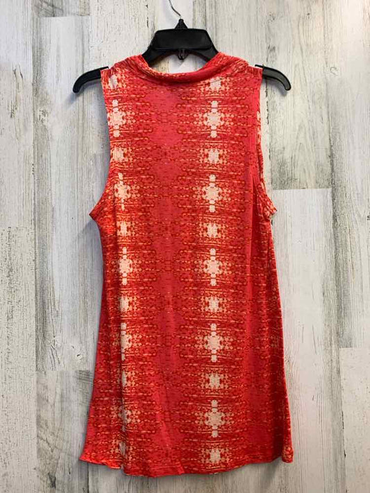 PRE-OWNED MOSSIMO Tops Size XS ORG/RED ABSTRACT SLEEVELESS TOP