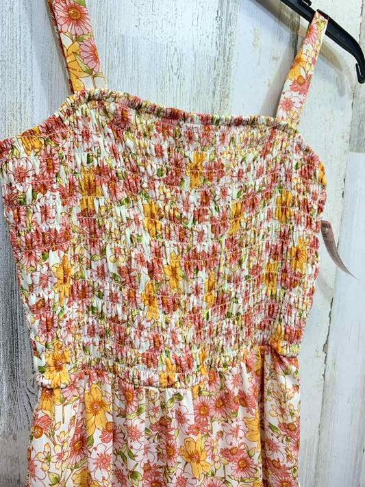 PRE-OWNED JESSICA SIMPSON Dresses and Skirts Size L CRM/PNK/ORNG Floral Dress