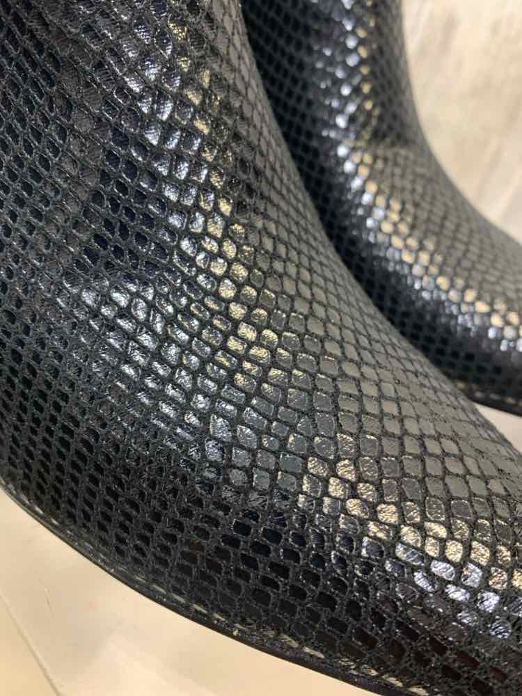 FRANCO SARTO SHOES Shoe Size 11 Black SNAKE PRINT Boots