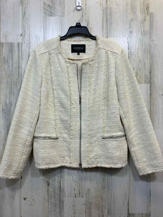 LAFAYETTE 148 JACKETS / COATS Size 12 Cream CROSSTHATCH JACKET Jacket