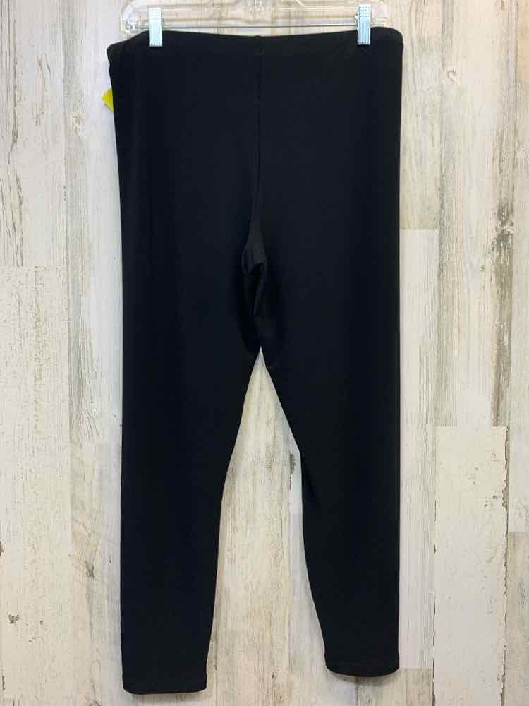 Size 12 SYMPLI BOTTOMS Black ELASTIC PLAIN SLIM LEG Pants