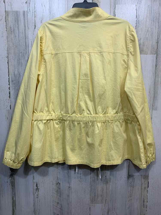 PRE-OWNED LANE BRYANT JACKETS / COATS Size 20 Yellow ZIP UP Jacket (Outdoor)/LIG