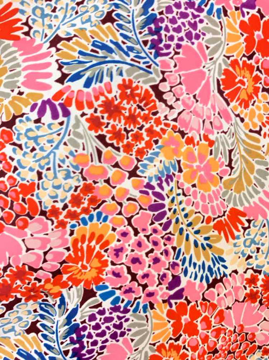 PRE-OWNED ASH&OPAL PLUS SIZES Size 1X Multi-Color Floral SHORT SLEEVES TOP