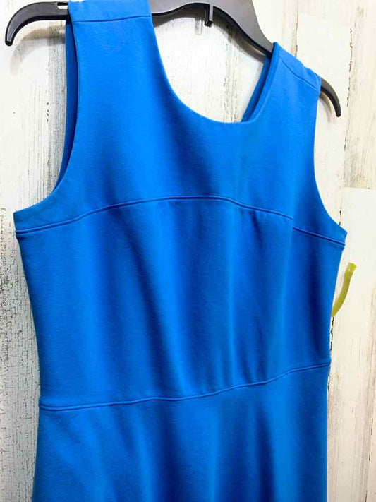 PRE-OWNED LANDS END Dresses and Skirts Size 14 Blue Solid SHEATH Dress