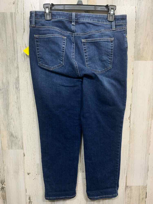 PRE-OWNED Size 8 TALBOTS/STRAIGHT CROP CAPRI DENIM PANTS