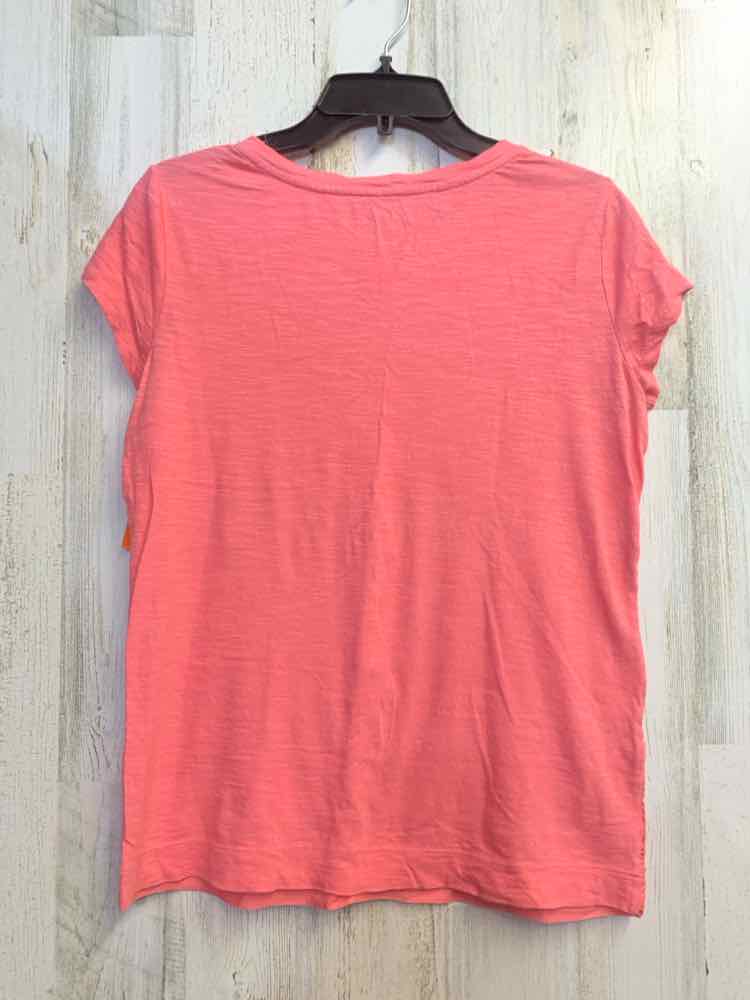 LOFT Tops Size S SALMON Stripe CAP SLEEVE TOP