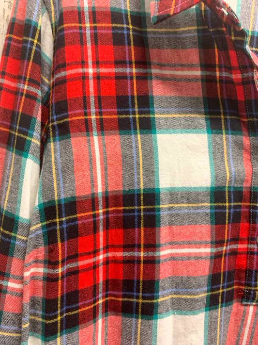 OLD NAVY Tops Size XL RED/WHT/BLK/GRN Plaid LONG SLEEVES Shirt