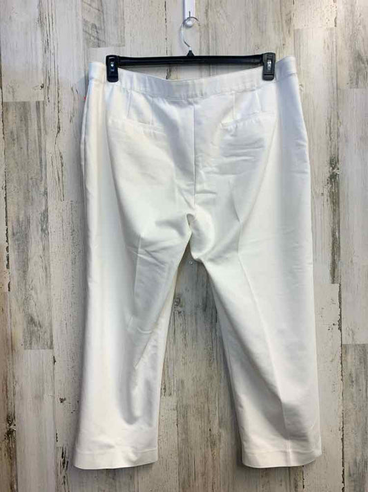 PRE-OWNED Size 20W RUBY RD BOTTOMS White STRAIGHT Pants