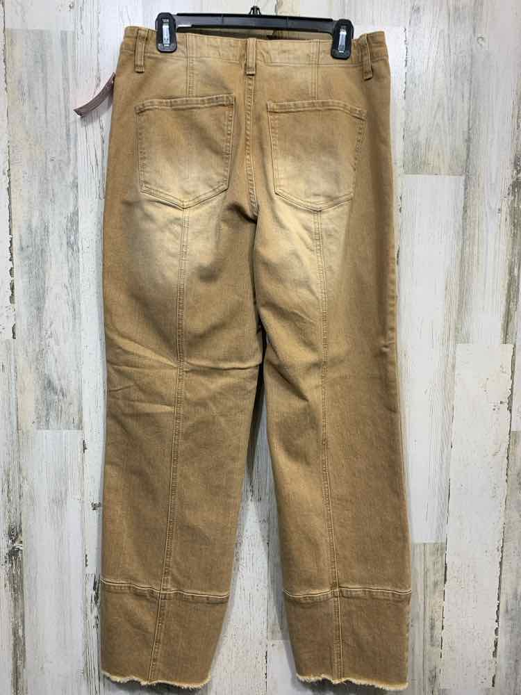 PRE-OWNED EST 1946 Size 12 BOTTOMS MID-RISE WIDE-LEGGED BROWN JEANS