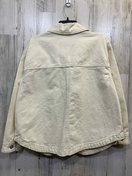 FUTURE COLLECTIVE JACKETS / COATS Size XS Cream JEANS BUTTON UP Jacket (Outdoor)